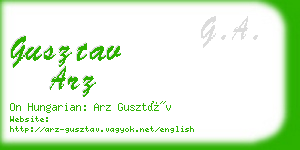 gusztav arz business card